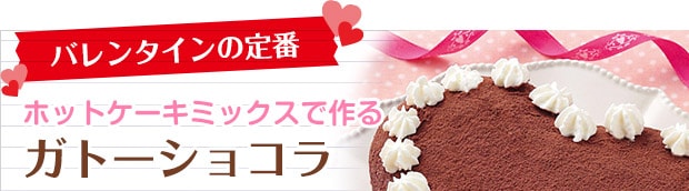 バレンタインの定番 ホットケーキミックスで作るガトーショコラ