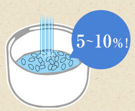 炊き方水の量5〜10%
